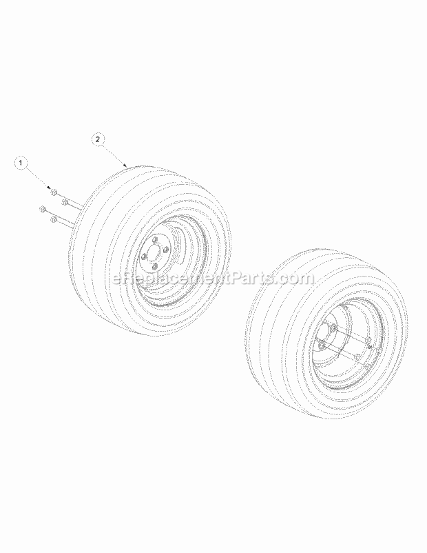 Wheel Assembly Diagram and Parts List for M50-KHS 53BB5BBP750 Cub Cadet Sprayer